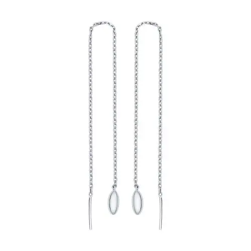 Серьги цепочки из серебра