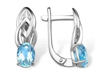 Серьги с английским замком из серебра