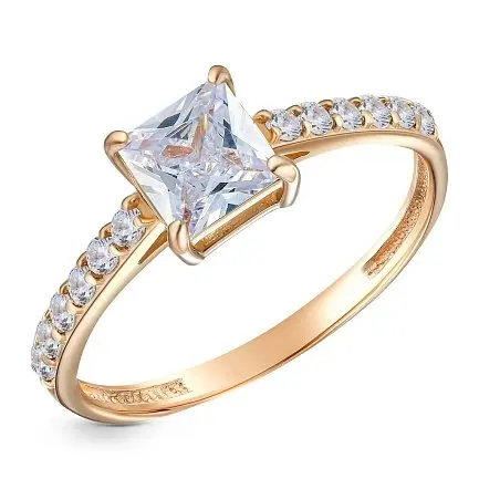 Кольцо декоративное из красного золота