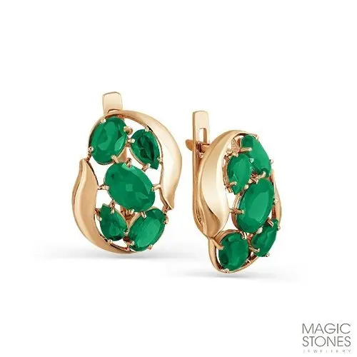 Серьги с английским замком из красного золота