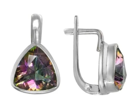 Серьги с английским замком из серебра