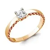 Кольцо декоративное из красного золота