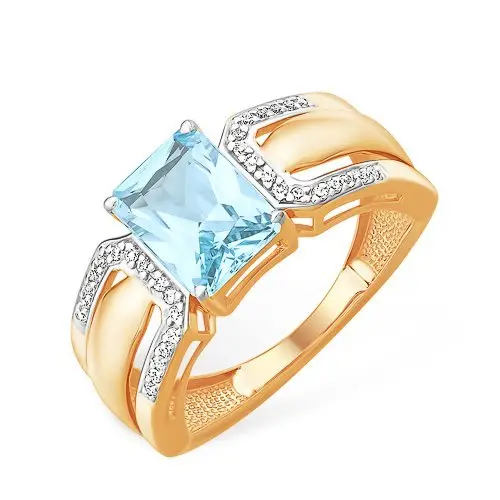 Кольцо декоративное из красного золота