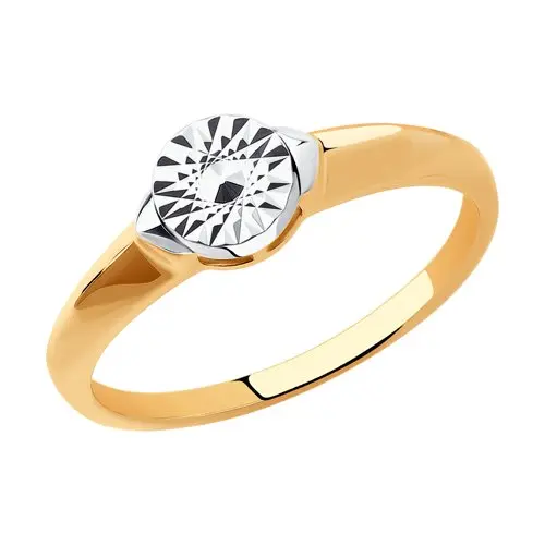 Кольцо декоративное из комбинированного золота