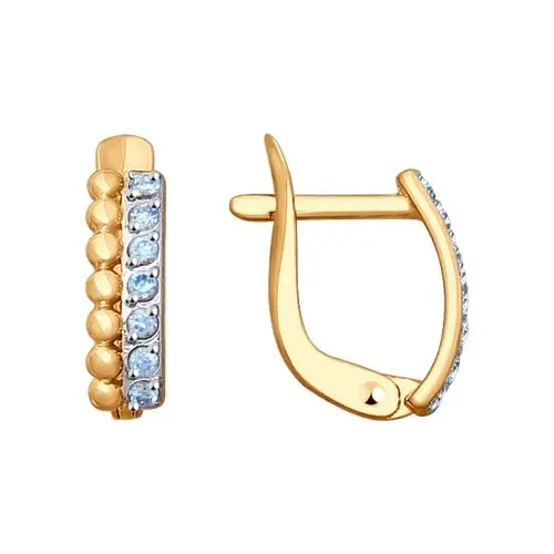 Серьги детские из красного золота