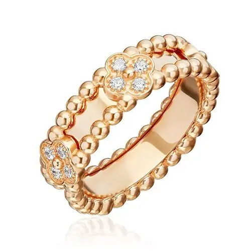 Кольцо декоративное из красного золота