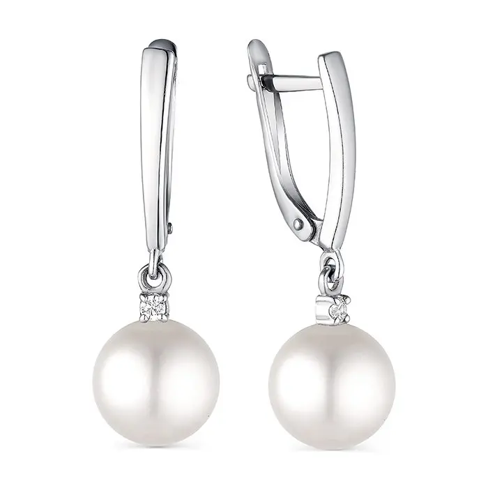 Серьги подвесные из серебра