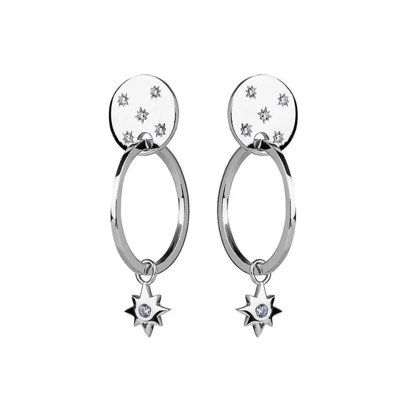 Серьги подвесные из серебра