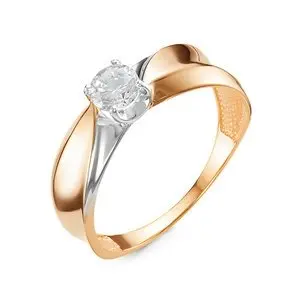 Кольцо декоративное из комбинированного золота