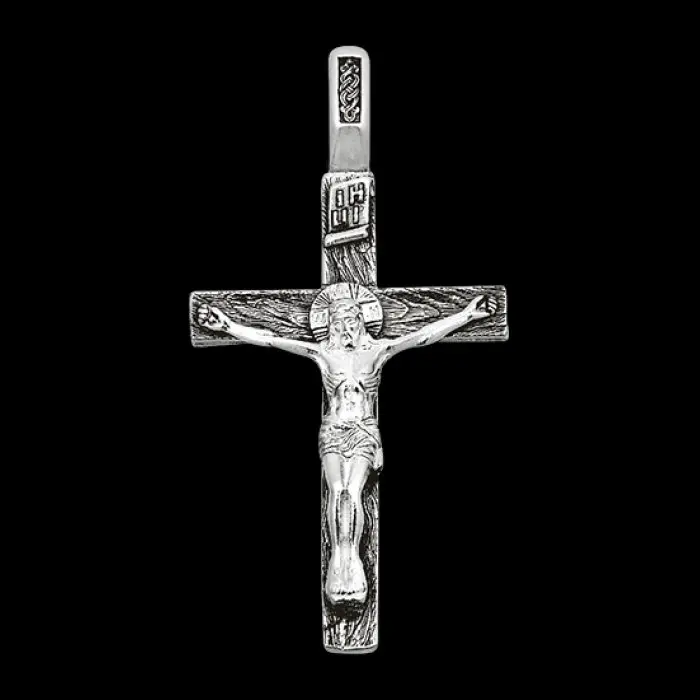 Подвеска крест из серебра