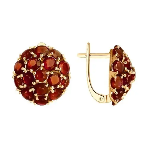 Серьги с английским замком из красного золота