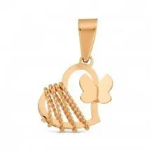 Подвеска декоративная из красного золота