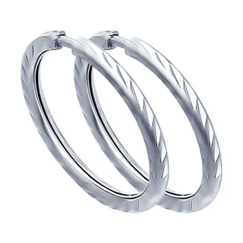 Серьги конго из серебра