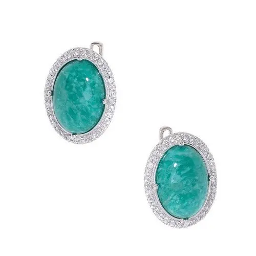 Серьги с английским замком из серебра