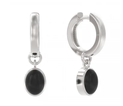 Серьги подвесные из серебра