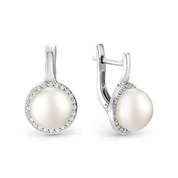 Серьги с английским замком из серебра