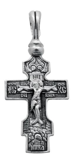 Подвеска крест из серебра