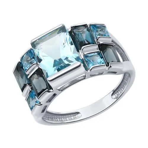 Кольцо декоративное из белого золота вид 1