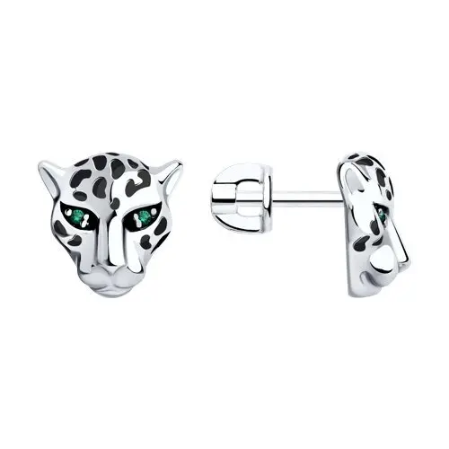 Серьги пуссеты из серебра