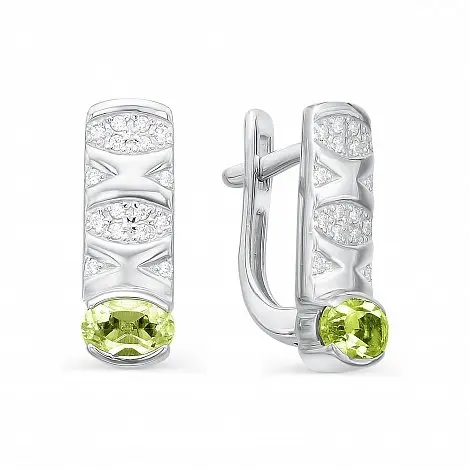 Серьги с английским замком из серебра