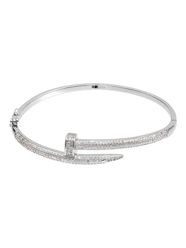 Браслет жесткий из серебра