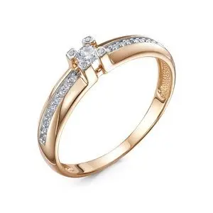 Кольцо декоративное из красного золота