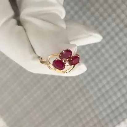 Кольцо декоративное из красного золота