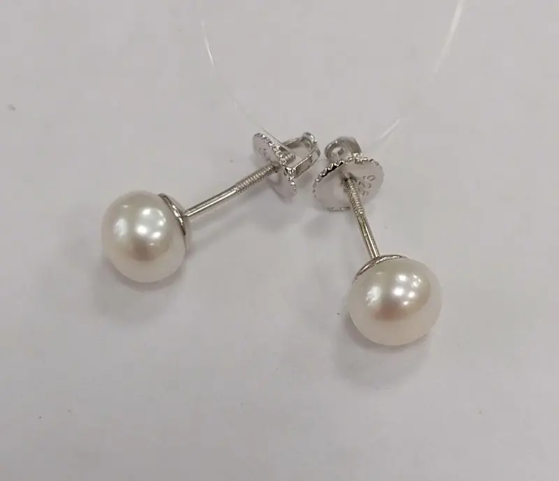 Серьги пуссеты из серебра