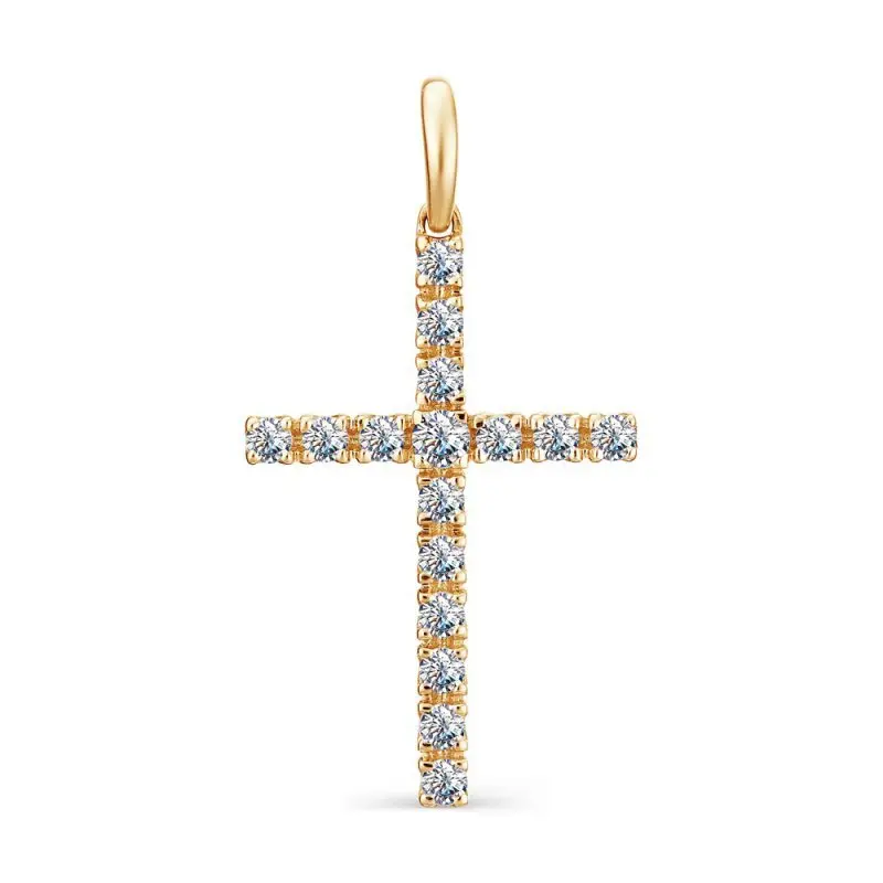 Подвеска декоративный крест из позолоты