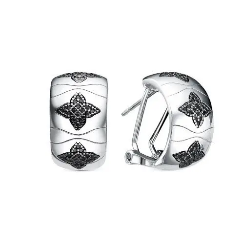 Серьги с английским замком из серебра