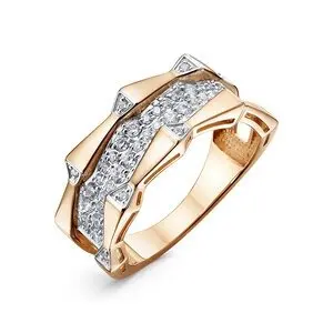 Кольцо декоративное из комбинированного золота