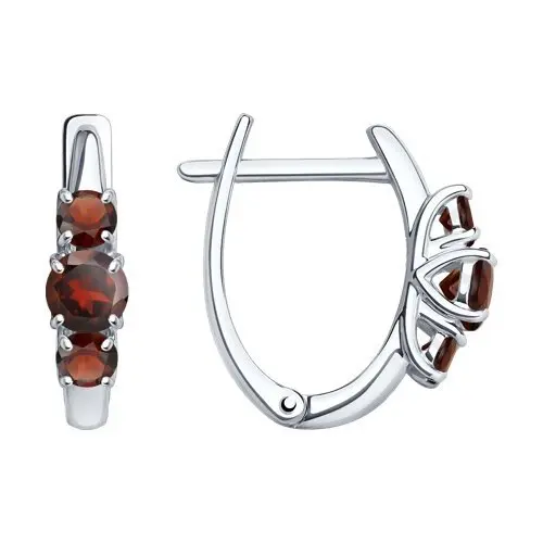 Серьги с английским замком из серебра