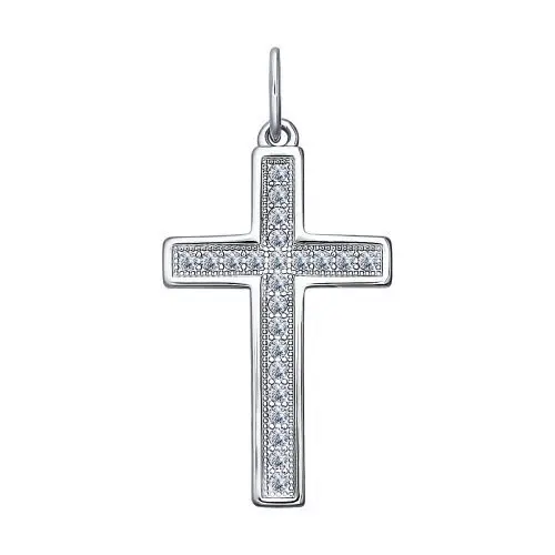 Подвеска декоративный крест из серебра