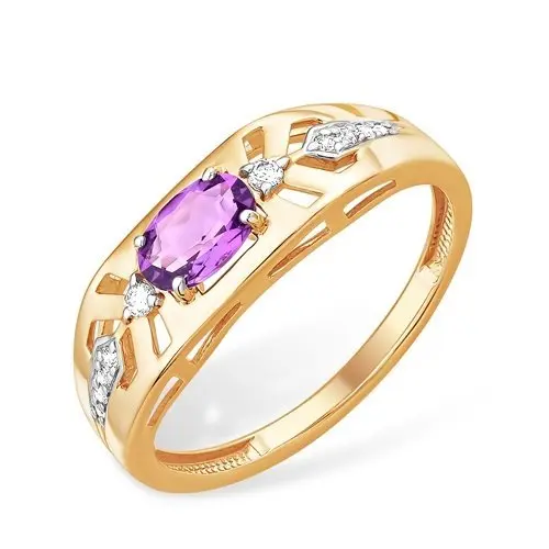 Кольцо декоративное из красного золота