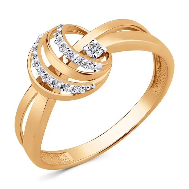 Кольцо декоративное из красного золота