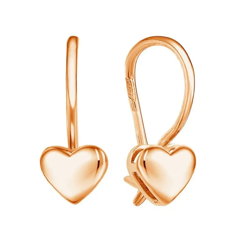 Серьги детские из позолоты