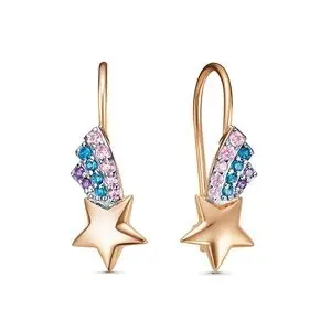 Серьги детские из красного золота