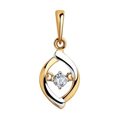 Подвеска декоративная из комбинированного золота