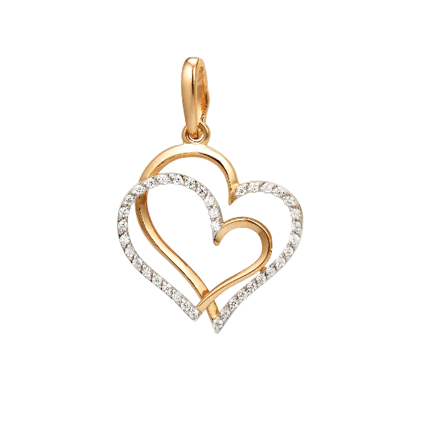 Подвеска декоративная из красного золота