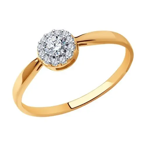 Кольцо декоративное из красного золота