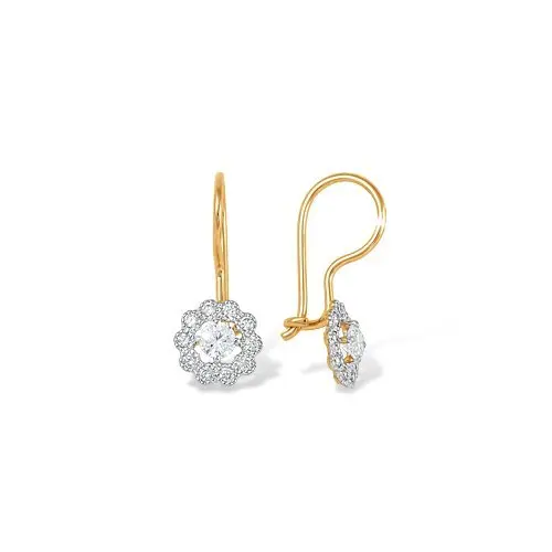 Серьги детские из красного золота