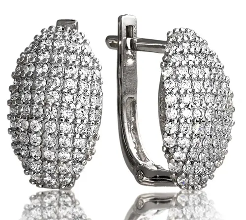 Серьги с английским замком из серебра