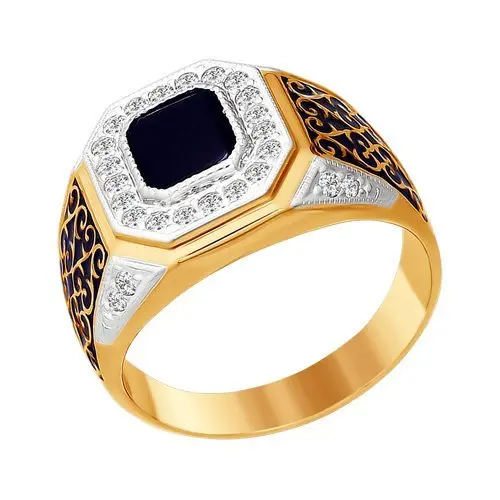 Печатка из комбинированного золота