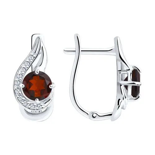 Серьги с английским замком из серебра