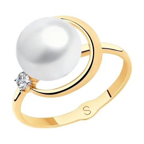 Кольцо декоративное из красного золота