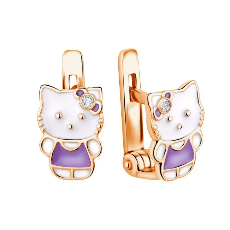 Серьги детские из позолоты