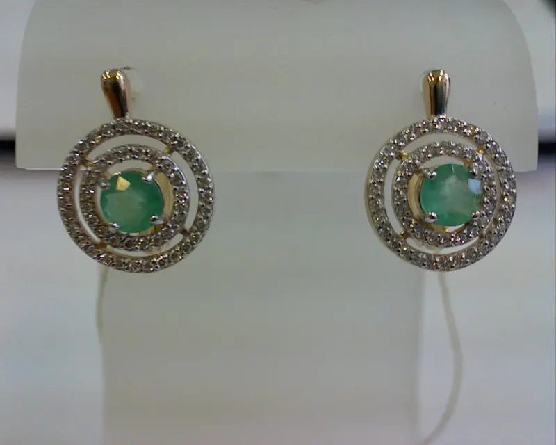 Серьги с английским замком из комбинированного золота