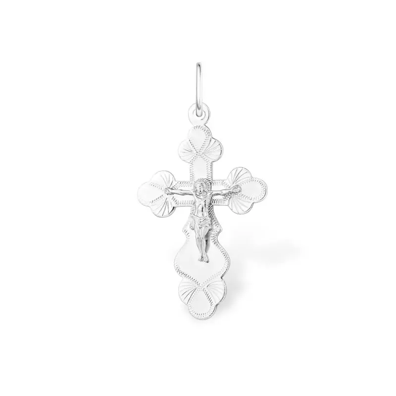 Подвеска крест из серебра