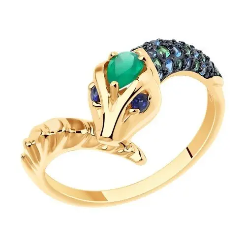 Кольцо декоративное из красного золота