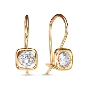 Серьги детские из красного золота